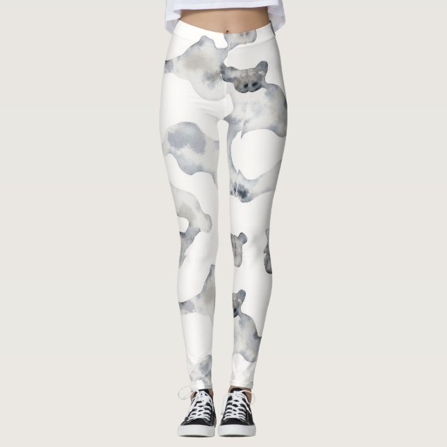 Leggings Patrón de camuflaje de nieve (Anverso)