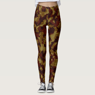 Leggings Patrón de camuflaje Fun Fall Woods