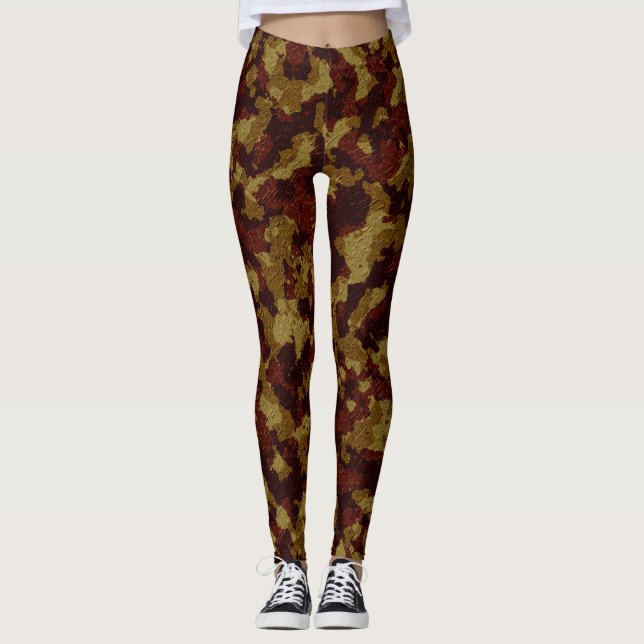 Leggings Patrón de camuflaje Fun Fall Woods (Anverso)