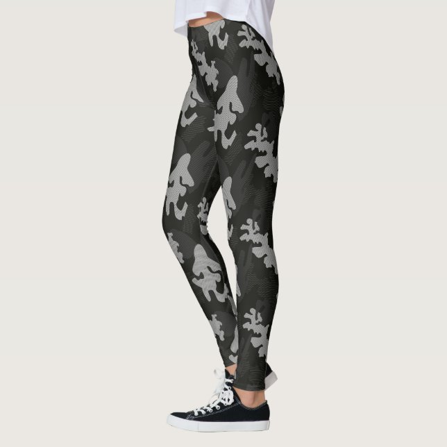 Leggings Patrón de camuflaje negro (Izquierda)