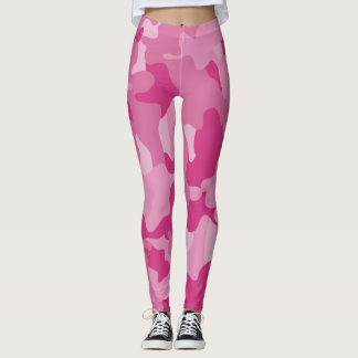 Leggings Patrón de camuflaje rosa