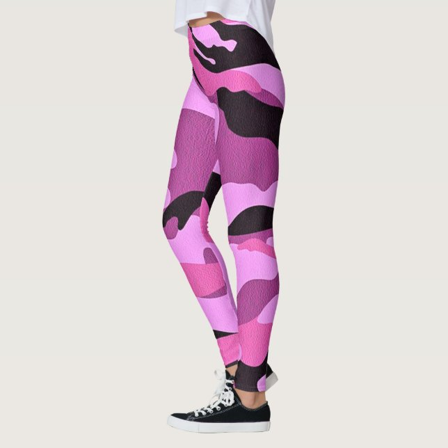 Leggings Patrón de camuflaje rosa militar (Izquierda)