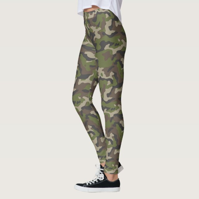 Leggings Patrón de camuflaje verde (Izquierda)