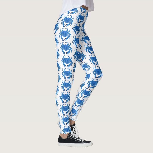Leggings Patrón de cangrejo azul (Derecha)