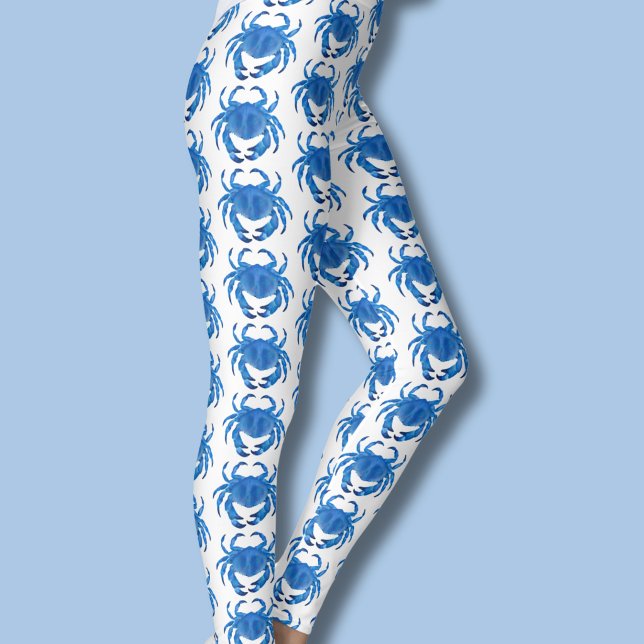 Leggings Patrón de cangrejo azul ( Blue crab leggings)