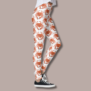 Leggings patrón de cangrejo costero