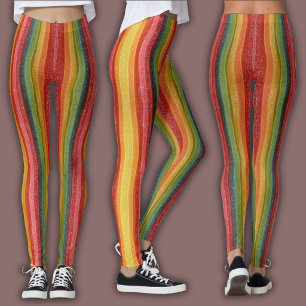 Leggings Patrón de Caramelo Vibrante Gelatina de Arcoíris