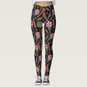 Leggings Patrón de caramelos Patrón de las lolias lango