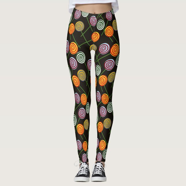 Leggings Patrón de caramelos | Patrón de las lolias | lango (Anverso)