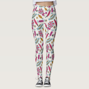 Leggings Patrón de caramelos   Patrón de las lolias   lango