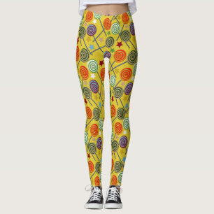 Leggings Patrón de caramelos Patrón de las lolias lango