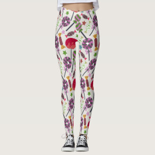 Leggings Patrón de caramelos Patrón de las lolias lango
