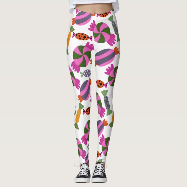 Leggings Patrón de caramelos | Patrón de las lolias | lolli (Anverso)