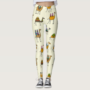 Leggings Patrón de caravanas decorativas sin foco