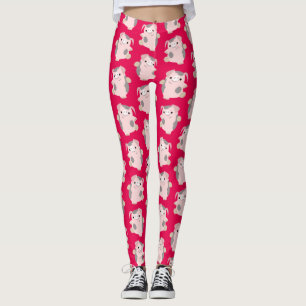 Leggings Patrón de cerdo de Personalizado de danza corta