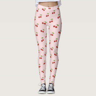 Leggings Patrón de Cereza Coquette