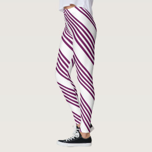 Leggings Patrón de chapa y cinco rayas blancas