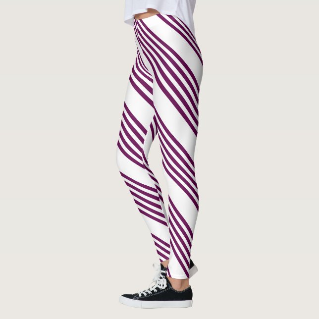 Leggings Patrón de chapa y cinco rayas blancas (Izquierda)