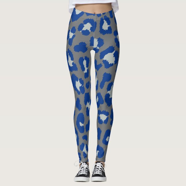 Leggings Patrón de cheetah de manchas marrones Leopard Legg (Anverso)