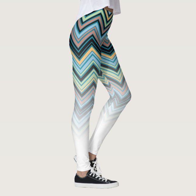 Leggings Patrón de cheurón multicolor (Derecha)