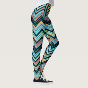 Leggings Patrón de cheurón multicolor