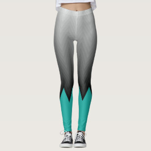 Leggings Patrón de chevron gris Color del personalizado azu