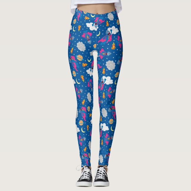 Leggings Patrón de cielo nocturno de Super Grover 2.0 (Anverso)