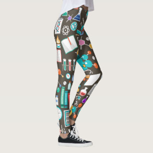 Leggings Patrón de ciencia y química cómoda