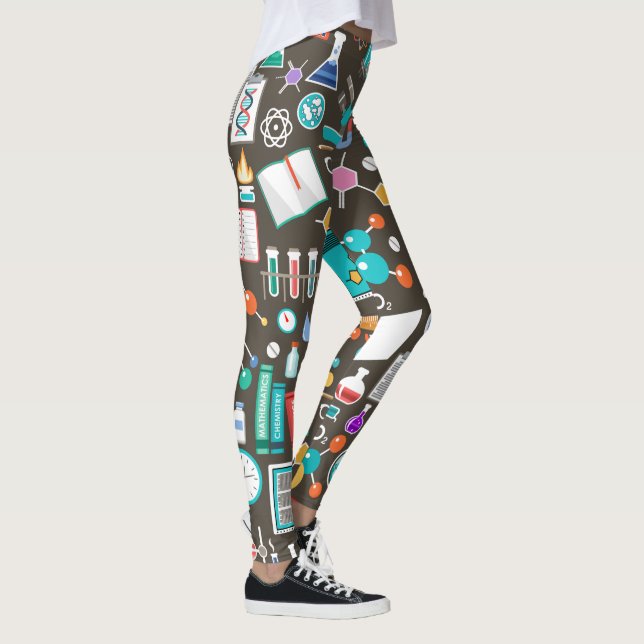 Leggings Patrón de ciencia y química cómoda (Derecha)