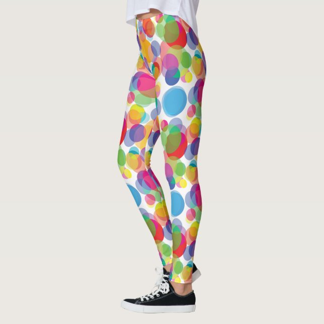 Leggings Patrón de círculo colorido (Izquierda)