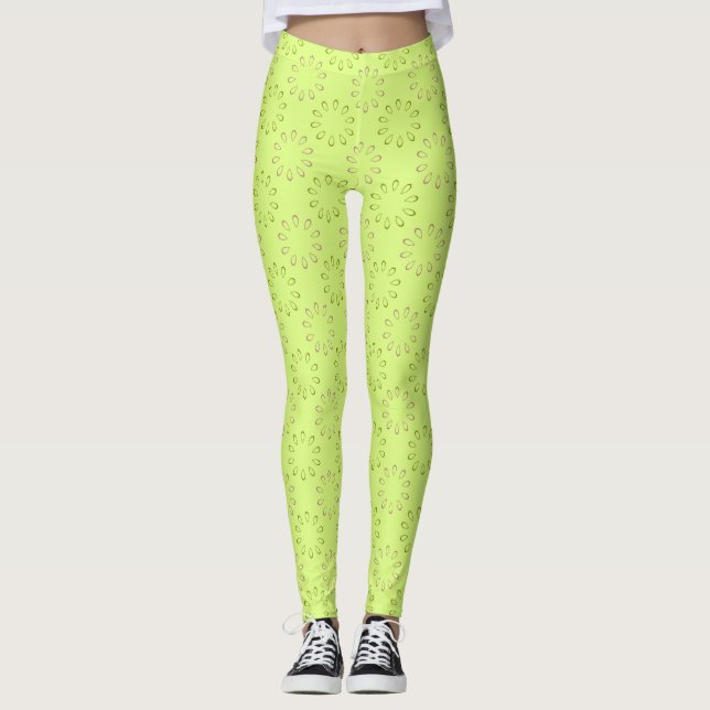 Leggings Patrón de círculo de Petal (Anverso)