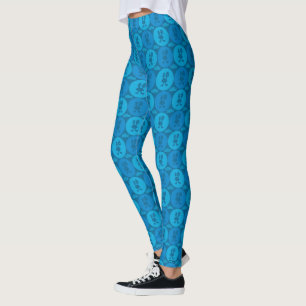Leggings Patrón de círculo de pollo robot