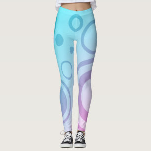 LEGGINGS PATRÓN DE CÍRCULO GRÁFICO LILAC BLUE OMBRE LEGGINI
