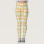 Leggings Patrón de círculos de cosecha<br><div class="desc">Patrón de círculos retro vintage, con una estética de los años 70.</div>