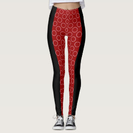 Leggings Patrón de Círculos Rojos Socialitas
