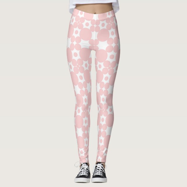 Leggings Patrón de Círculos Rosados (Anverso)
