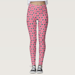 Leggings Patrón de círculos rosados