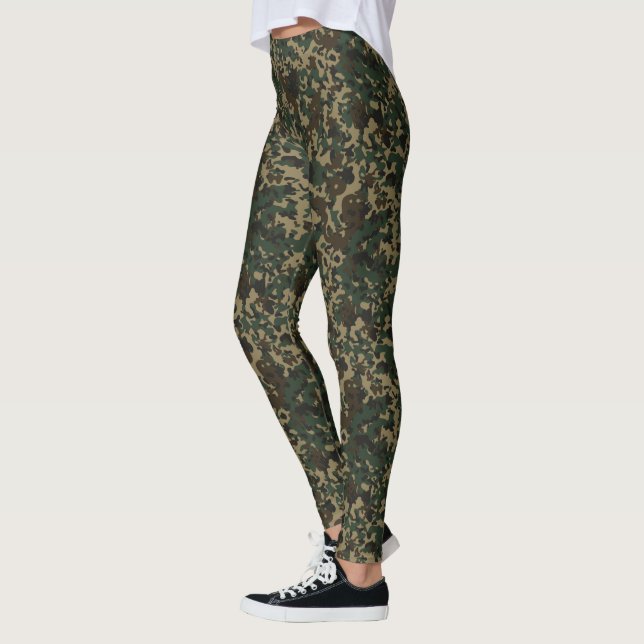 Leggings Patrón de cojinetes de camuflaje Cute Flecktarn (Izquierda)