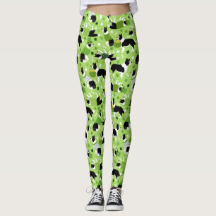 Leggings Patrón de color de borde del Día de San Patricio