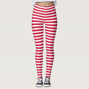 Leggings patrón de color de país de franjas de bandera de D