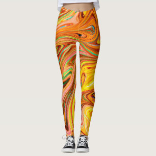 Leggings Patrón de color de resumen vibrante