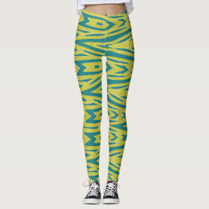 Leggings Patrón de color verde de moda "Ratti_Creative_Arts