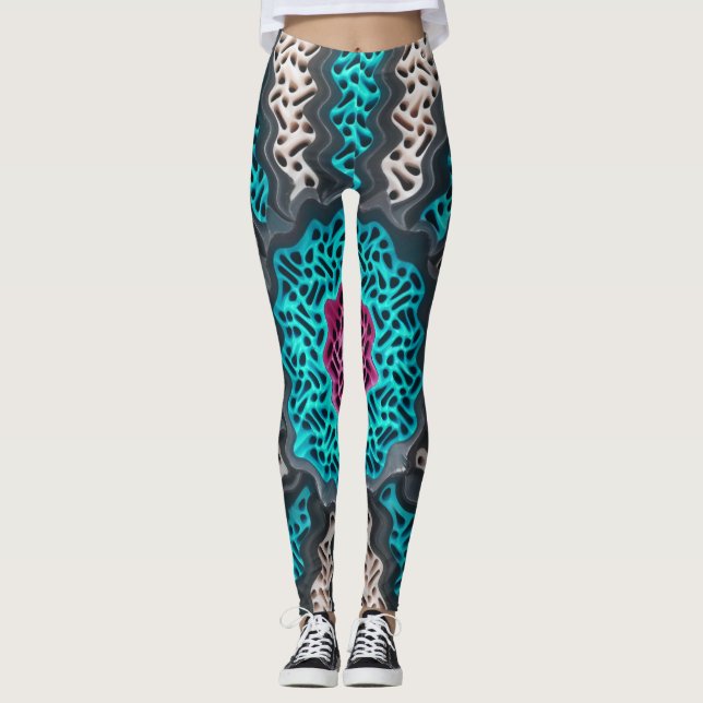 Leggings Patrón de colores abstractos (Anverso)