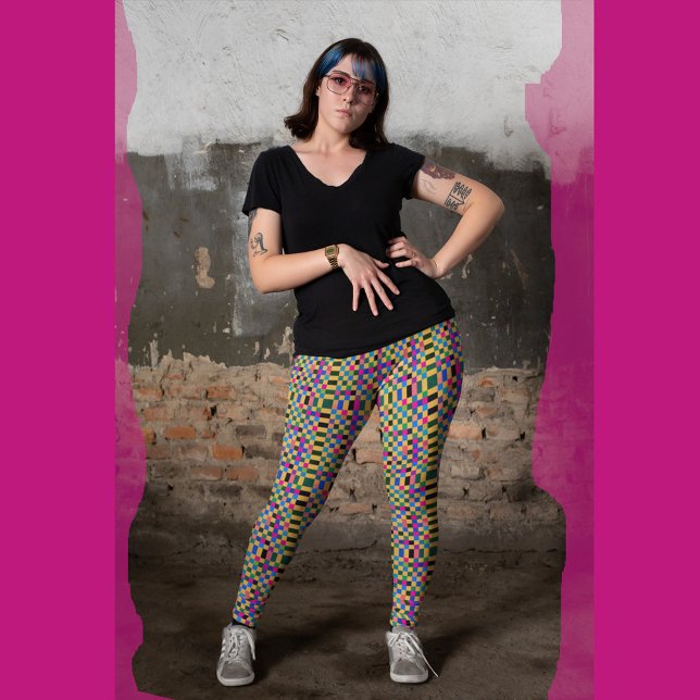 Leggings Patrón de comprobación 5 Piernas (Subido por el creador)