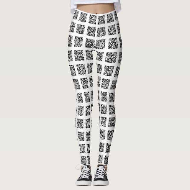Leggings Patrón de comprobación de código QR (Anverso)