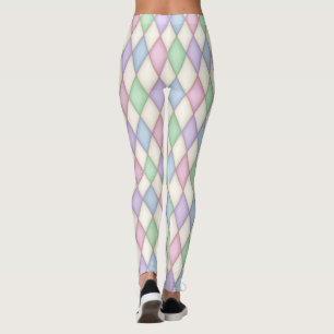 Leggings Patrón de comprobación de diamantes de Harlequin c