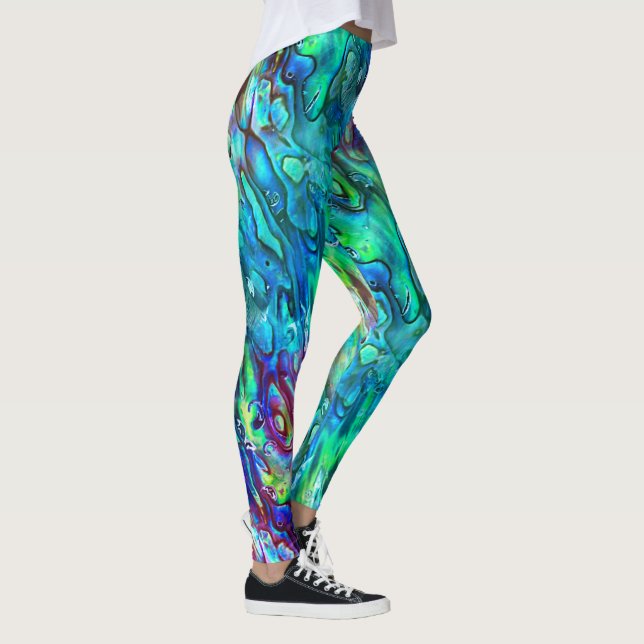 Leggings Patrón de concha de Paua de Nueva Zelanda 1 (Derecha)