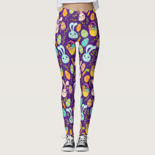 Leggings Patrón de conejito Pastel de Pascua