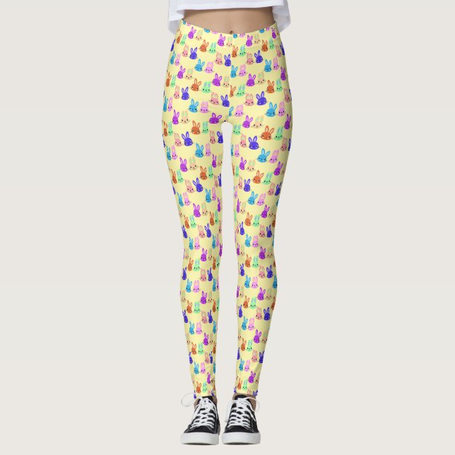Leggings Patrón de conejitos lindos (Anverso)