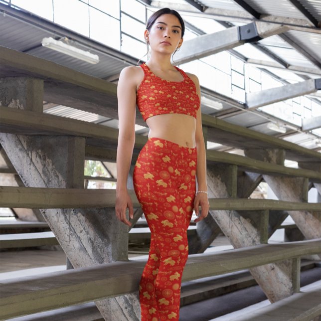 Leggings Patrón de conejo de Rótulos zodianos tradicionales (Subido por el creador)